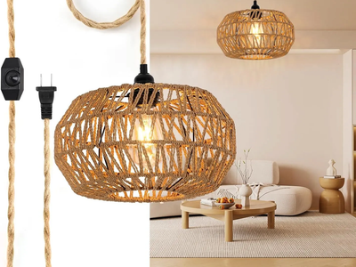 Con palitos de brochete y cosas que tenés en casa, hacé esta lámpara colgante que es tendencia en decoración