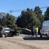 Choque y vuelco sobre la Ruta Nacional 40