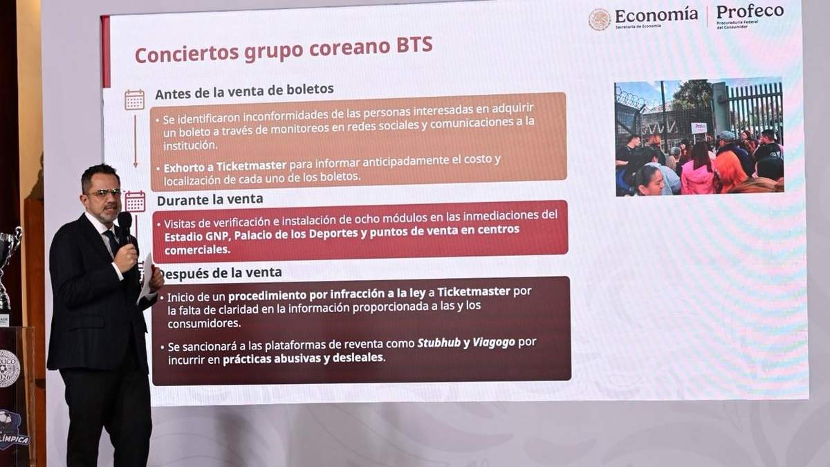 Iván Escalante Ruiz, titular de la Profeco, en la conferencia mañanera