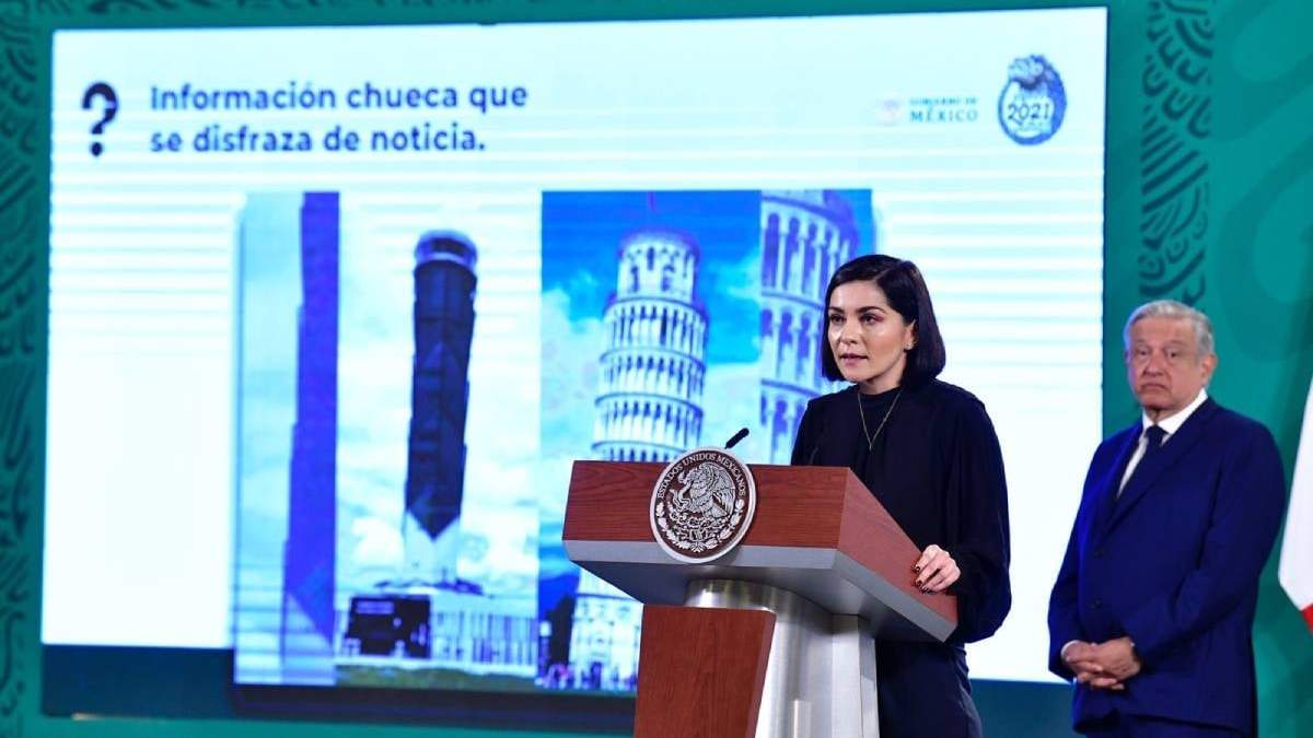 Ana Elizabeth García Vilchis y el presidente López Obrador