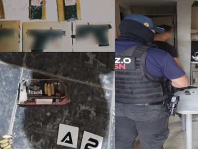 Tres hombres fueron detenidos por abusos de armas y venta de marihuana