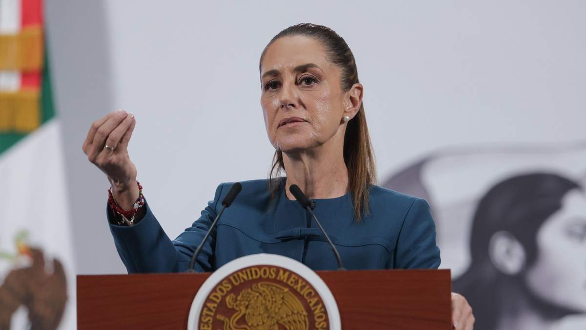La presidenta durante la conferencia matutina