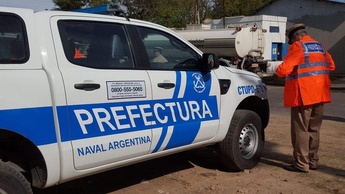 Vehículo de la Prefectura Naval Argentina. Fuente: (Twitter).