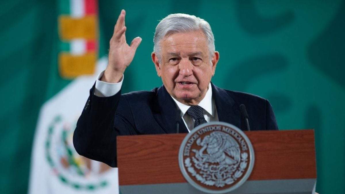 El presidente López Obrador en su conferencia mañanera