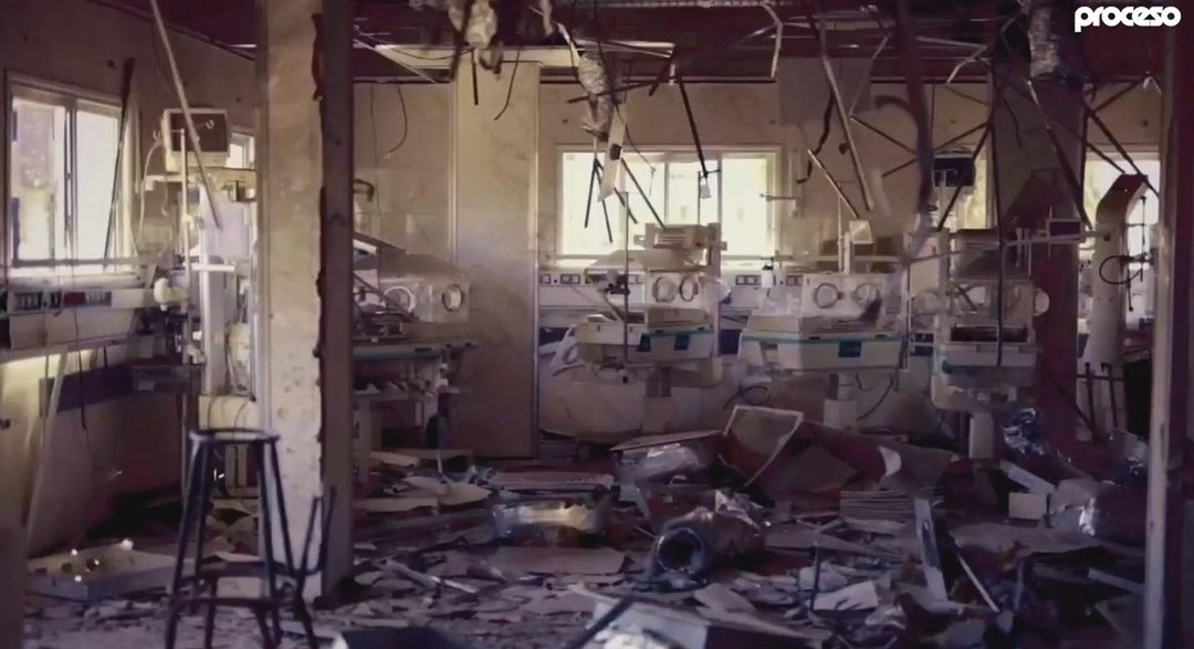 Hospitales en ruinas. Foto Captura de pantalla