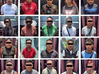 Detienen a 21 presuntos integrantes de "Los 300” en la Gustavo A. Madero