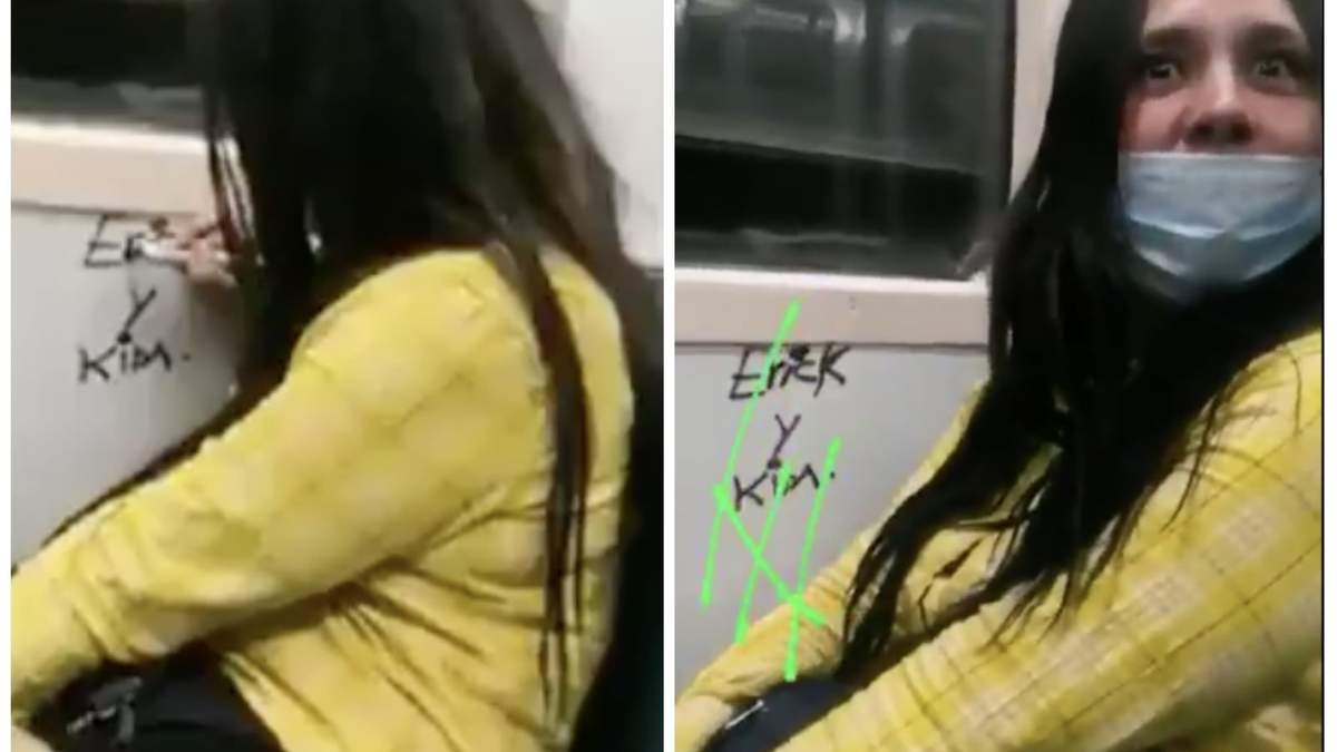 La usuaria del Metro exhibida en videos