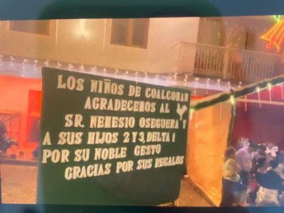 Gobierno de Coalcomán agradece a “El Mencho” del CJNG por regalar juguetes para niños (Video)