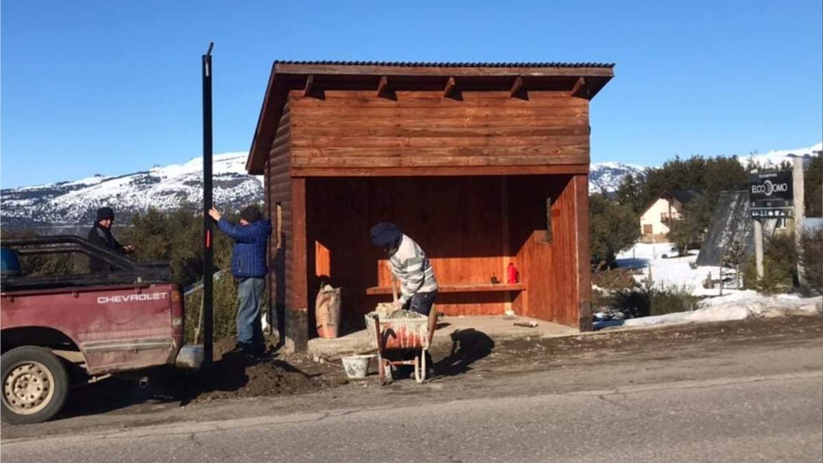 Garita en Villa Pehuenia. Fuente (Gobierno Villa Pehuenia).