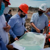 Corrientes: Darío Martínez recorrió las obras de ampliación de Yacyretá