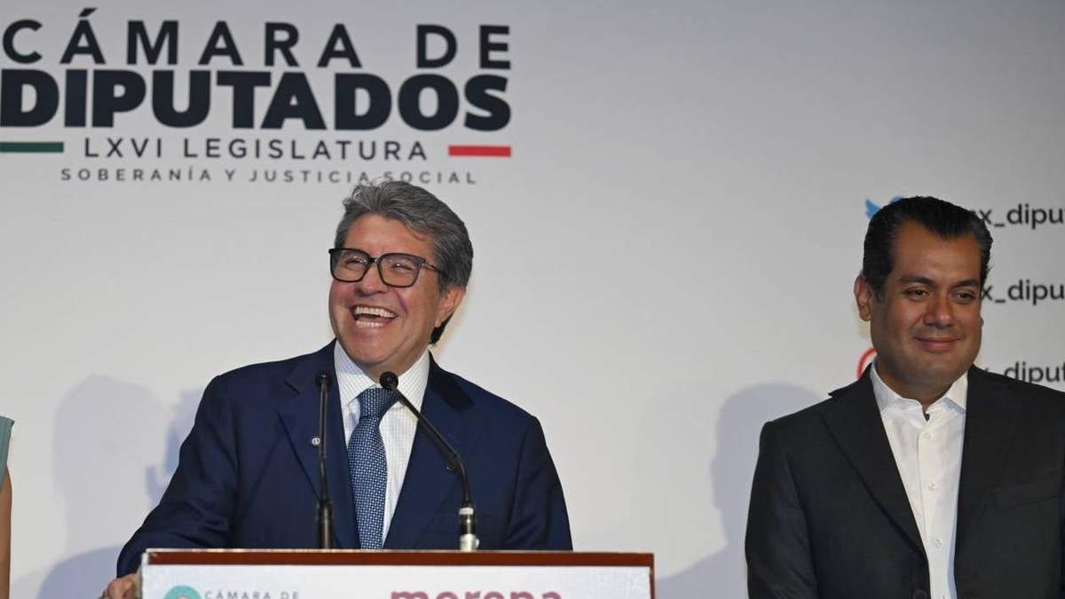 Ricardo Monreal y Sergio Gutiérrez Luna en conferencia