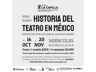 Seminario Historia del Teatro Mexicano en La Capilla.