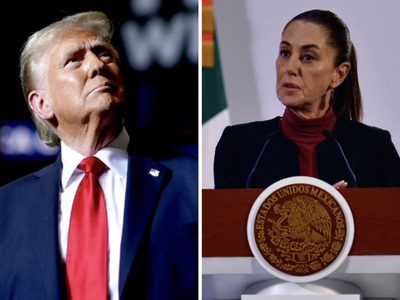 En víspera de la elección, Trump amenaza a Sheinbaum con arancel de 25 por ciento (Video)