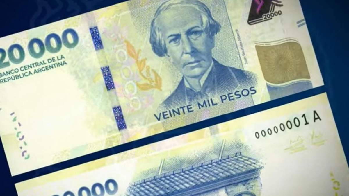 El billete de $20.000 será el de mayor denominación en el país. Fuente: (X)