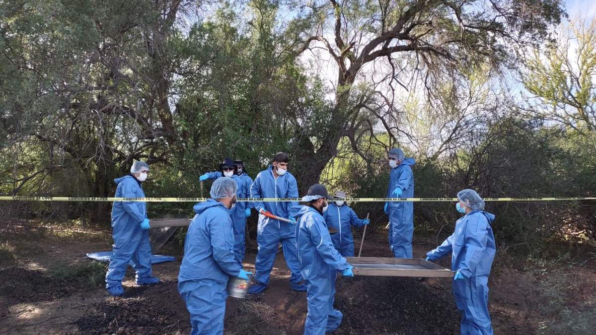 Los peritos encontraron también restos de rota calcinada