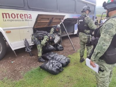 Sedena sí borró el logo de Morena de fotografías sobre decomiso de drogas