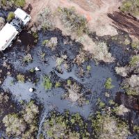 Derrame en Catriel: se retiraron más de 6 mil metros cubicos de tierra empetrolada