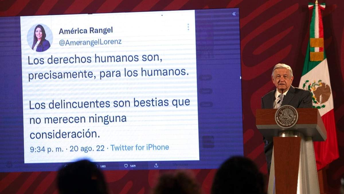 América Rangel, exhibida por AMLO