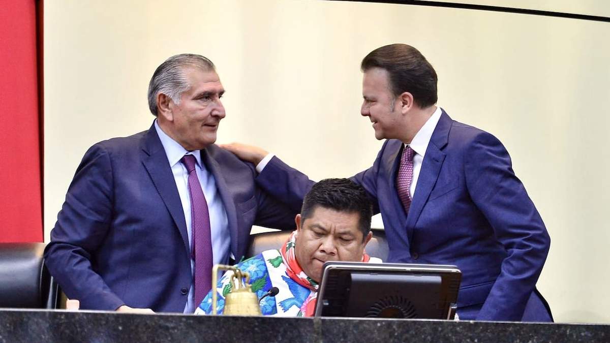 Adán Augusto López y el gobernador priista de Durango, Esteban Alejandro Villegas Villarreal