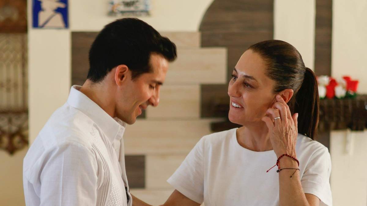 Rommel Pacheco y Claudia Sheinbaum