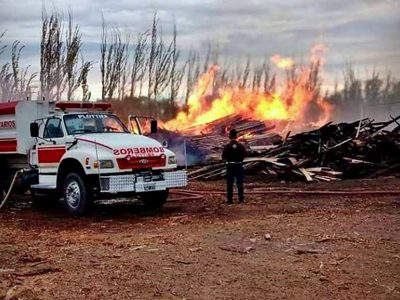 Daños severos en Plottier: cómo fue el voraz incendio que diezmó a un aserradero