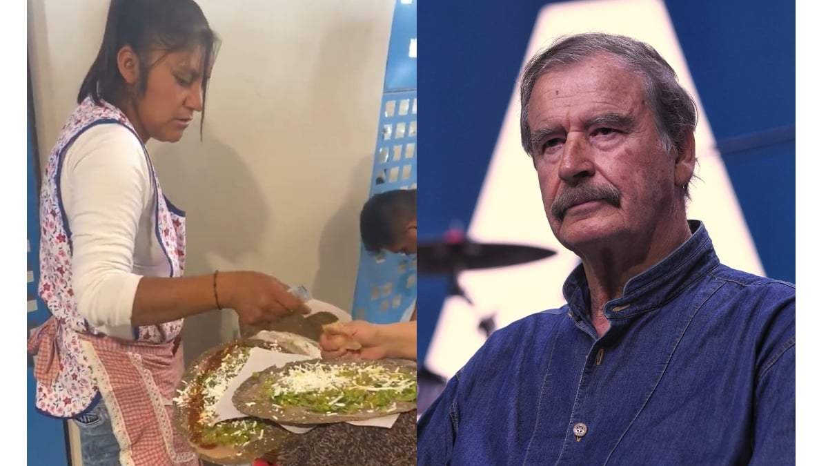 Venta de tlayudas en el AIFA