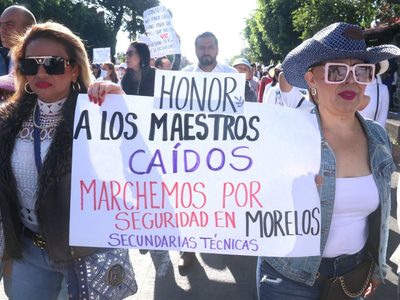 Marcha magisterial por la paz se le sale de control al gobierno de Morelos