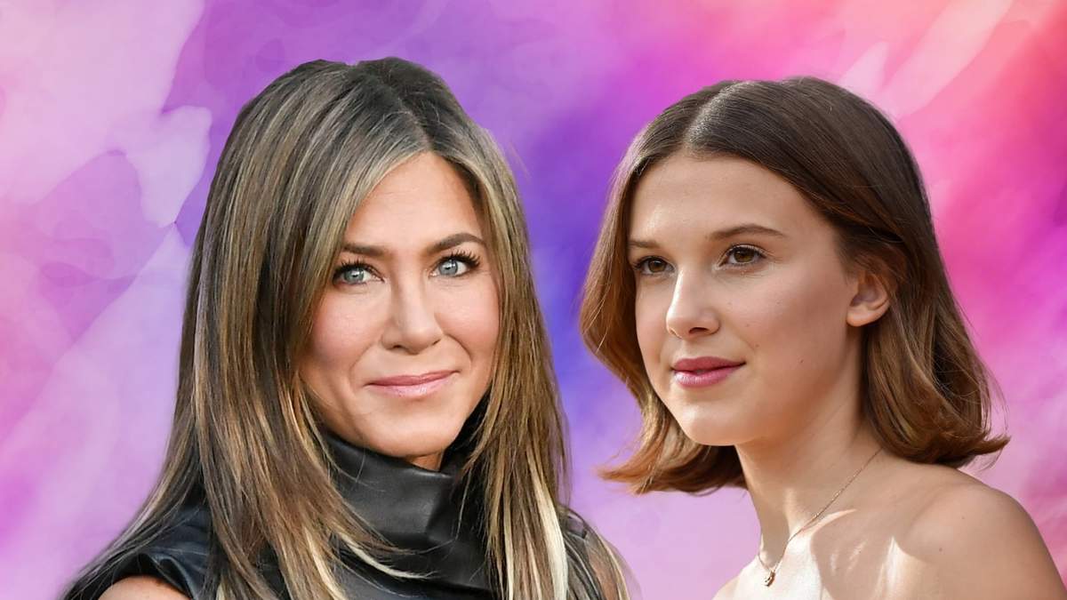 Jennifer Aniston y Millie Bobby Brown. Fuente: (Minuto Neuquén)