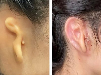 Científicos reconstruyen una oreja gracias a tejido de células humanas impreso en 3D