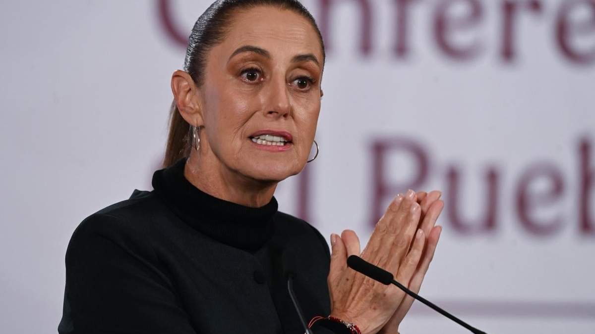 La presidenta Claudia Sheinbaum en la conferencia matutina de Palacio Nacional, el miércoles 21 de enero de 2026