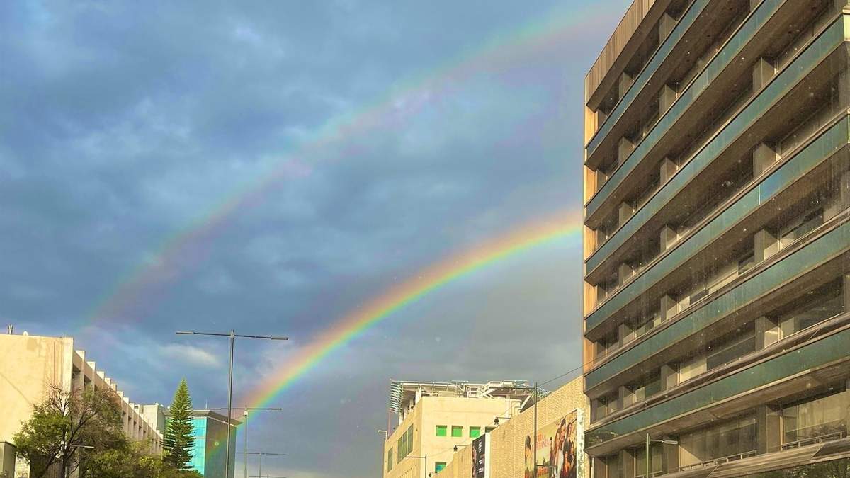 Doble arcoíris captado en Balderas
