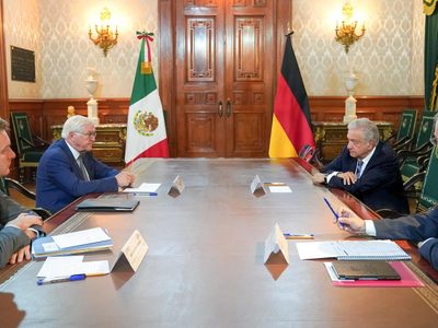 Economía, comercio, justicia y paz, los temas que trataron AMLO y el presidente de Alemania
