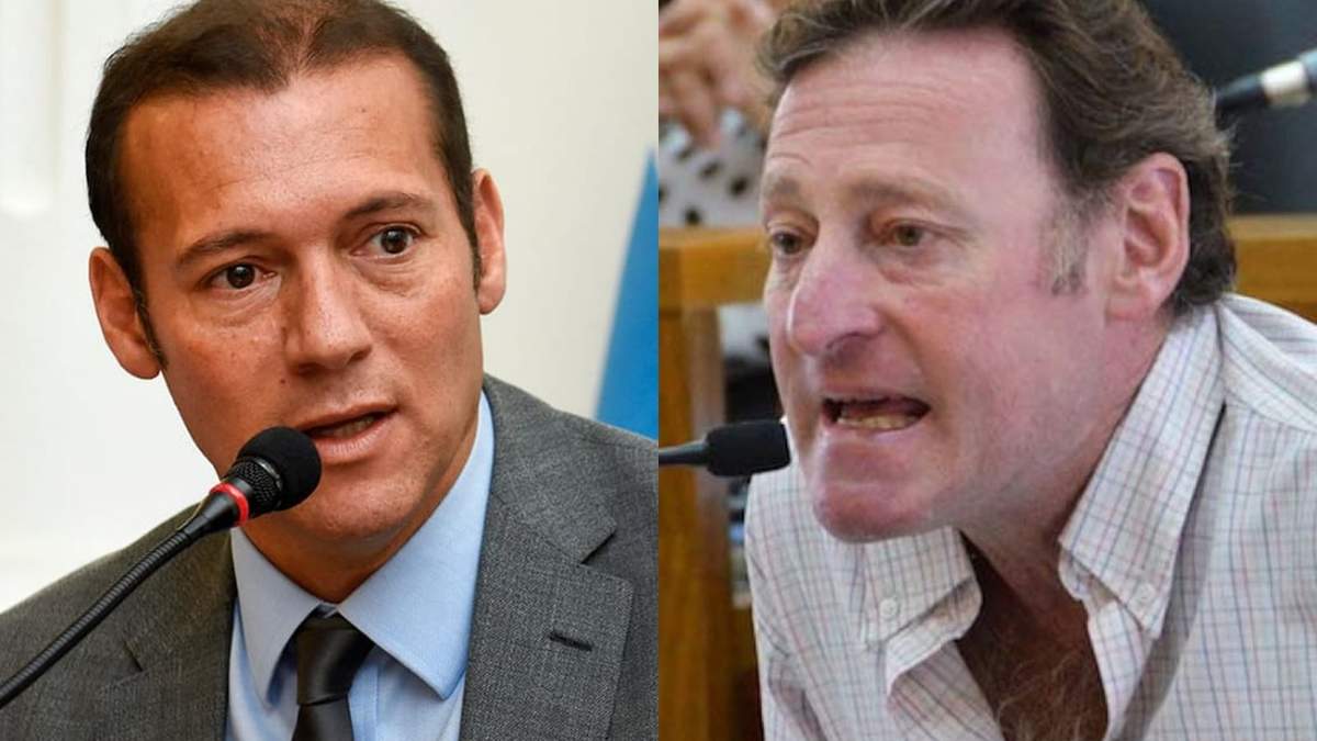 El gobernador Omar Gutiérrez y el asesor presidencial Ariel Kogan. Fuente: (Minuto Neuquén)