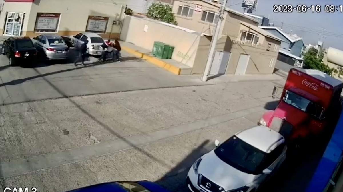 En la imagen, el ataque al empresario celayense