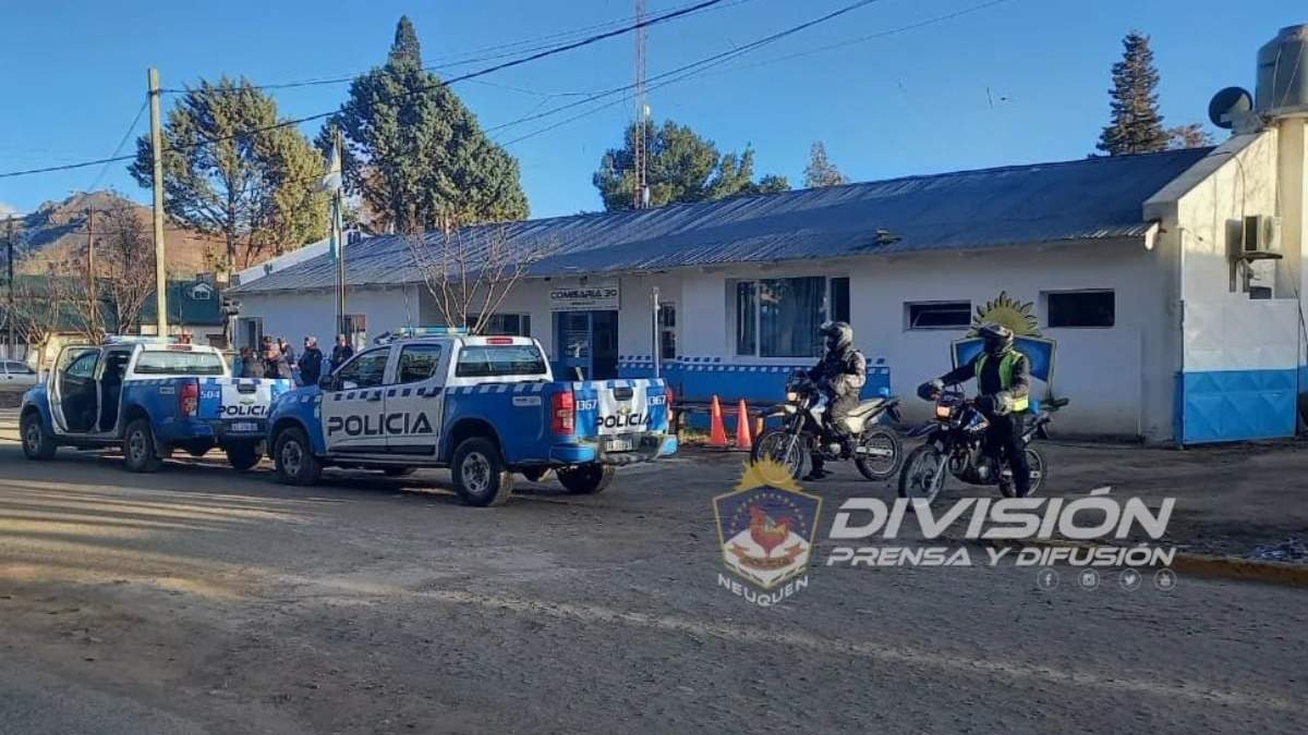 Allanamiento en San Martín de los Andes. Fuente: Policía de Neuquén