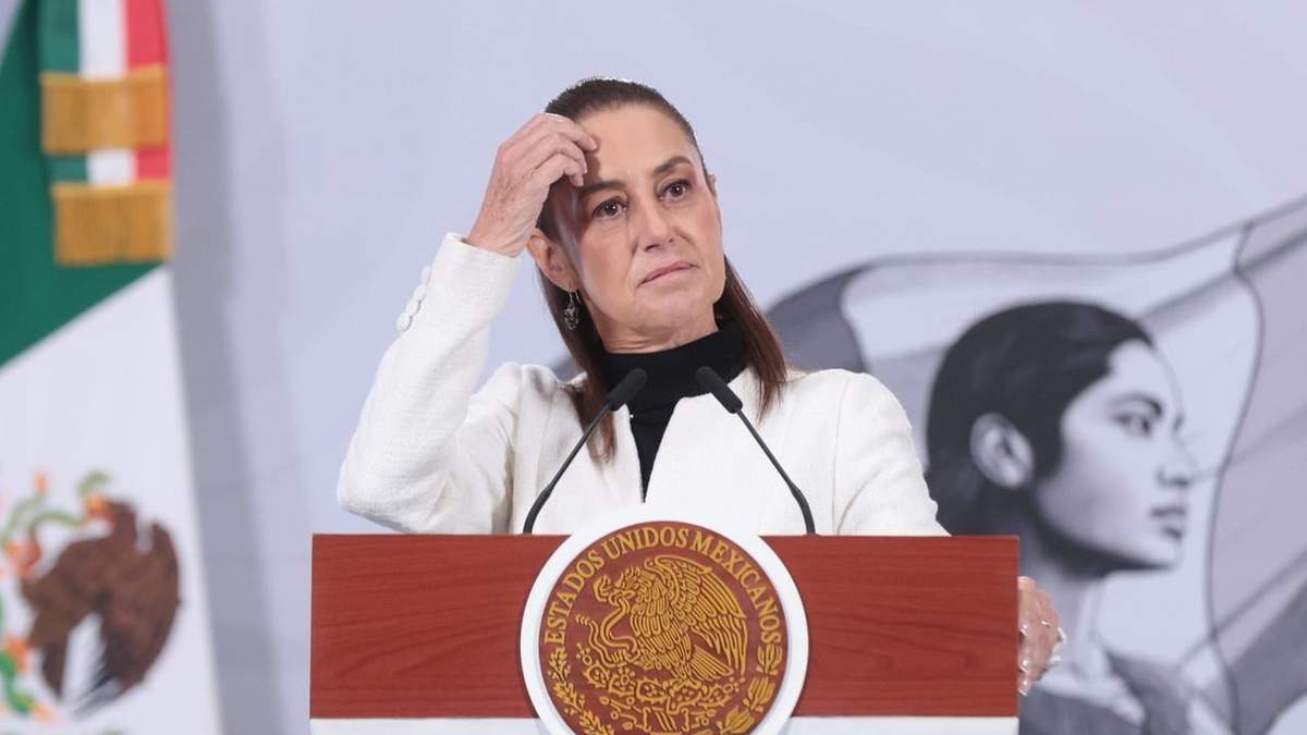 La presidenta Claudia Sheinbaum en la conferencia matutina de Palacio Nacional, el viernes 2 de enero de 2026