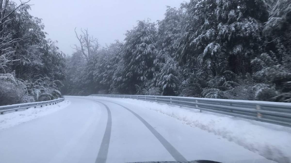 La nieve afectó principalmente a dos ciudades de Neuquén. Fuente: (Twitter)