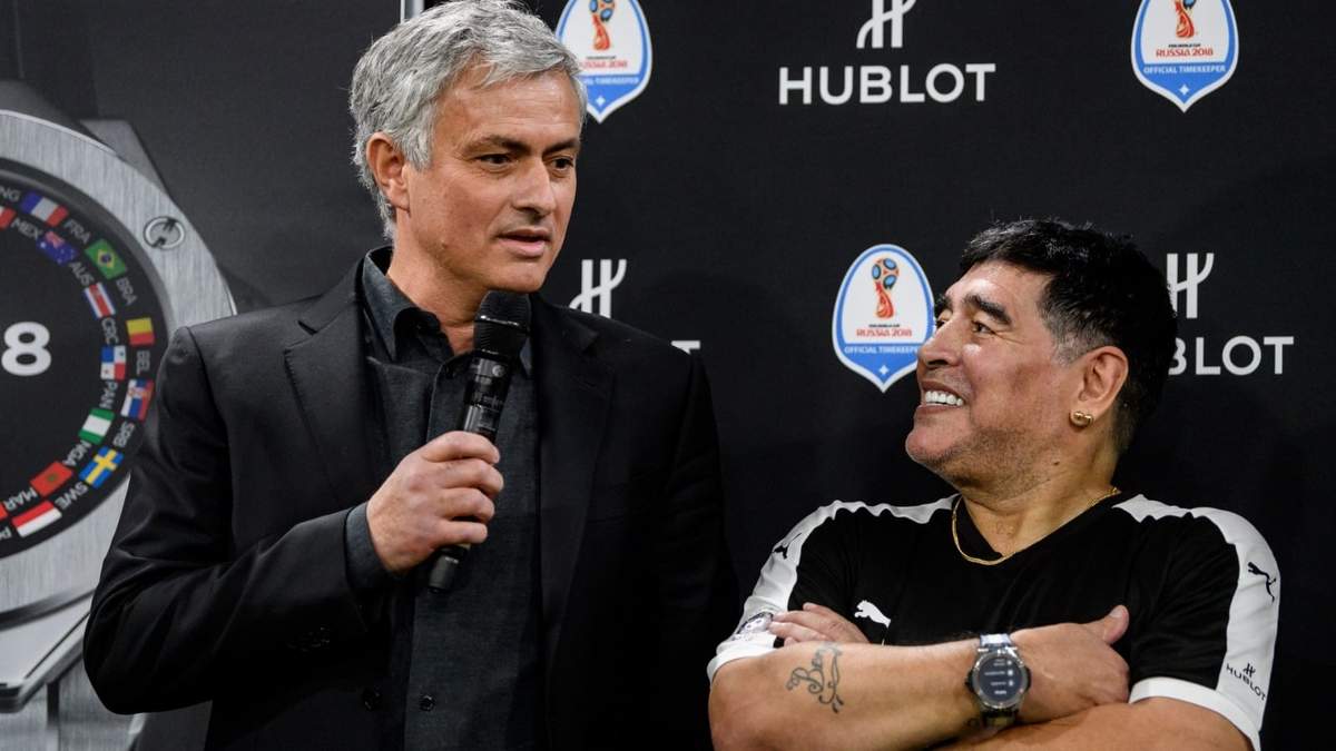 Mourinho y Maradona. Fuente: (Instagram)