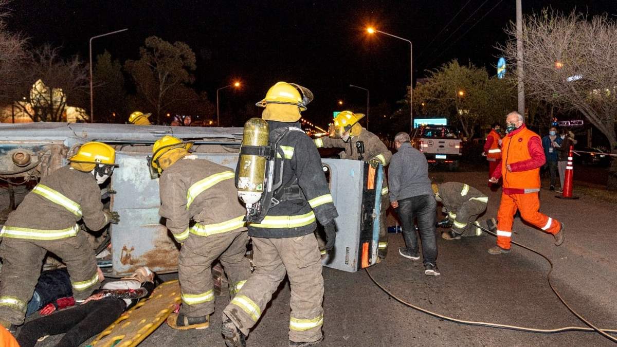 Un accidente, que no lo fue pero lo simuló muy bien. Fuente: (Twitter)