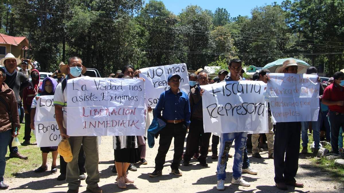 Una protesta para exigir la liberación de Manuel Santiz Cruz