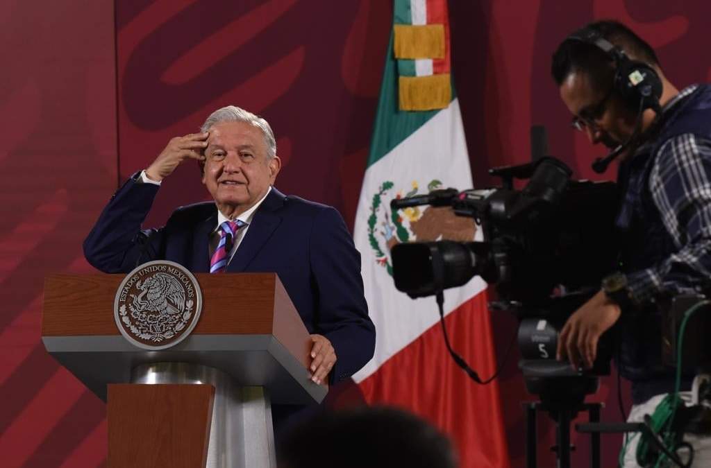 El presidente durante la conferencia matutina de este miércoles