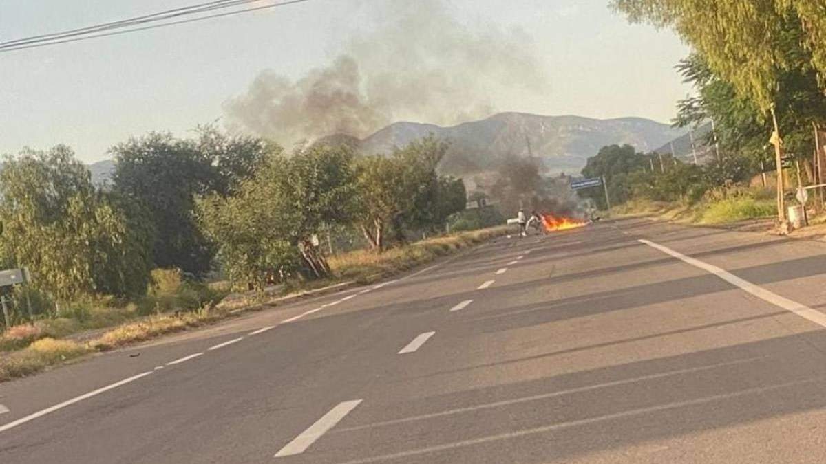 Uno de los bloqueos de este viernes en Guanajuato