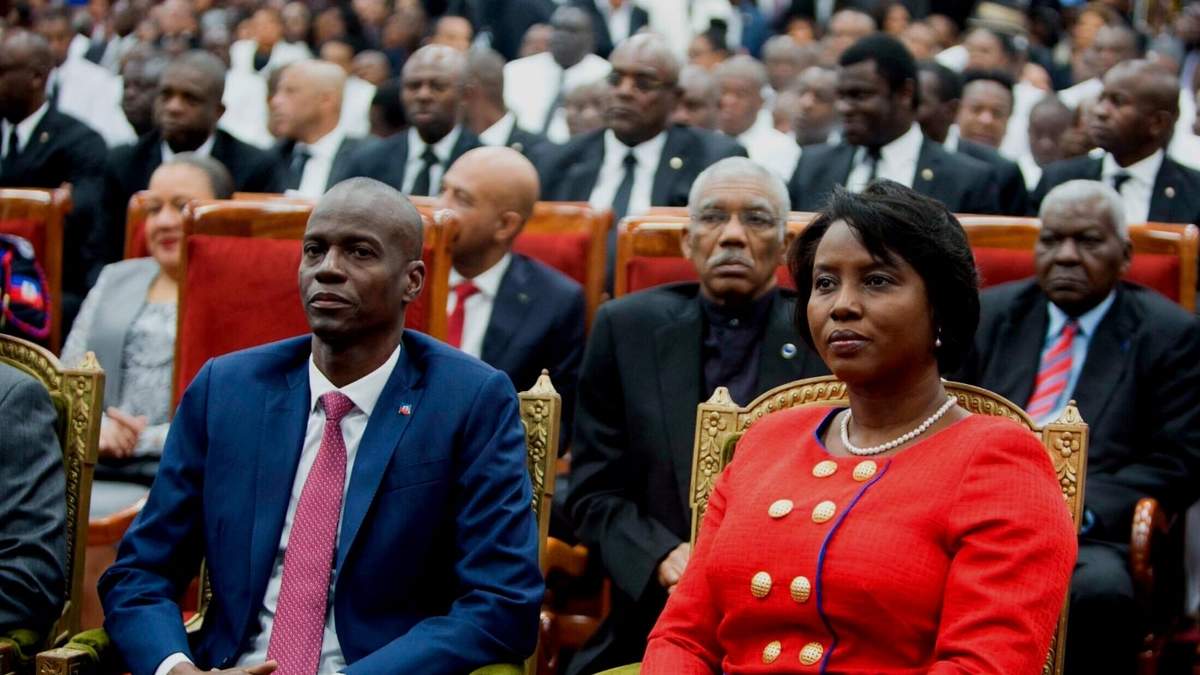 Jovenel y Martine Moise, juntos en una ceremonia gubernamental. Fuente: (Twitter)
