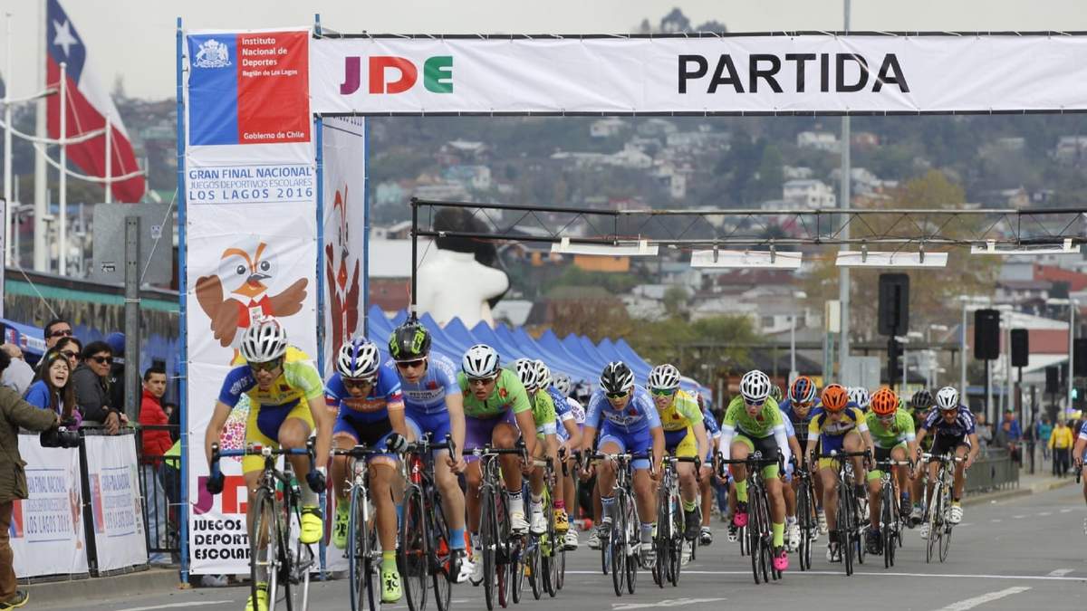 Ciclismo en una edición previa de los Juegos Binacionales de La Araucanía. Fuente: (Twitter)