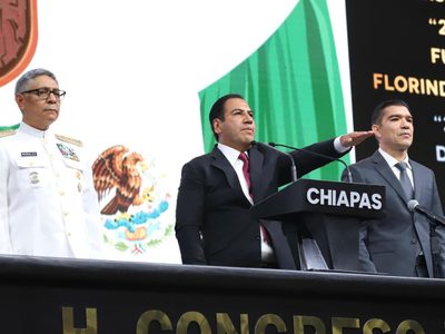 “La paz volverá a los caminos de Chiapas”, dice Eduardo Ramírez al tomar posesión como gobernador