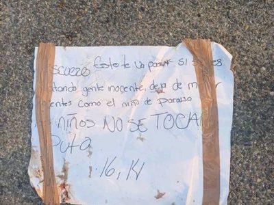 “Los niños no se tocan”, dice cartulina hallada junto a cadáver en Tabasco
