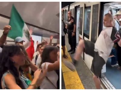 Italiano agrede a mexicanos en Metro de Roma; la respuesta se hizo viral (Video)