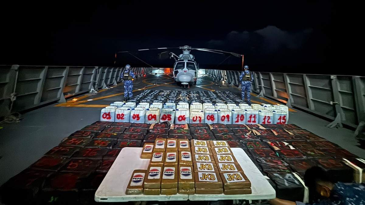 La droga decomisada por la Marina