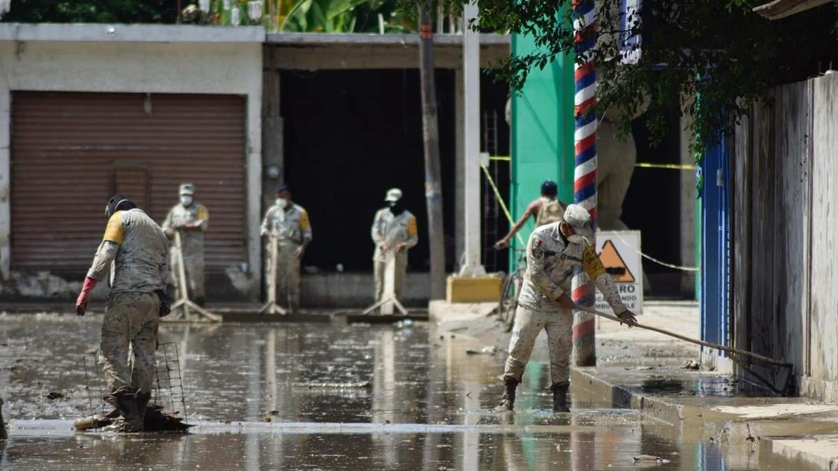 Guardia Nacional. Labores de limpieza en Veracruz