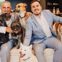 Cinco perros fueron testigos de un casamiento en San Rafael